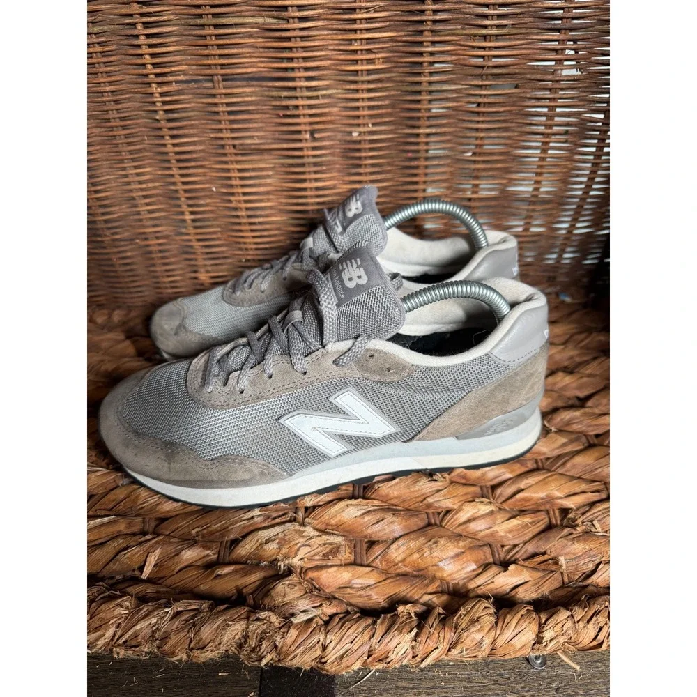 New Balance 515 Mens Grey Suede Mesh‎ Lifestyle Sneakers ML515GR3 Size 8